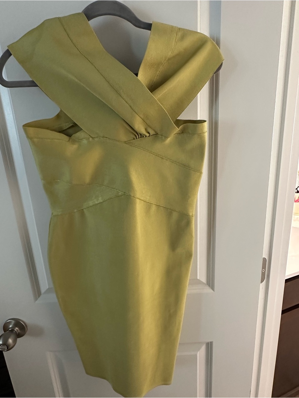 Fashion Nova One-Shoulder Olive Green Sheath Dress